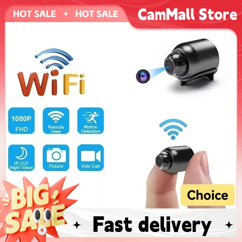 Mini Camera NEW X5 HD 1080P Compact WIFI Camera Cyclic Recording Function Suitable Outdoor Camping Home