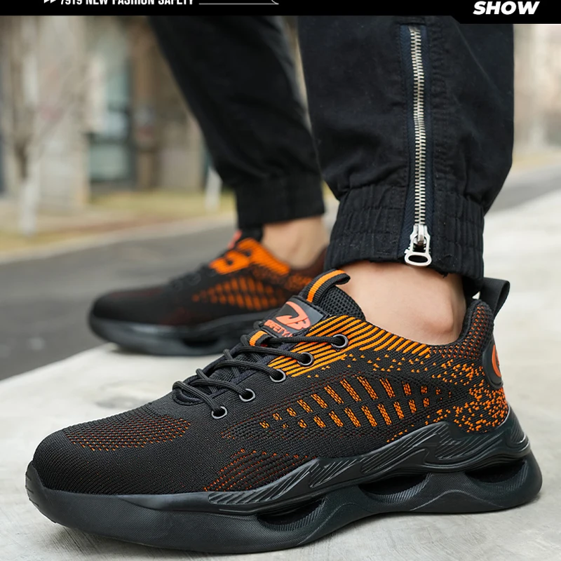 

Мужская Рабочая защитная обувь, рабочие кроссовки с защитой от проколов, Мужская неразрушаемая рабочая обувь, мужские ботинки, легкая мужская обувь, защитные ботинки