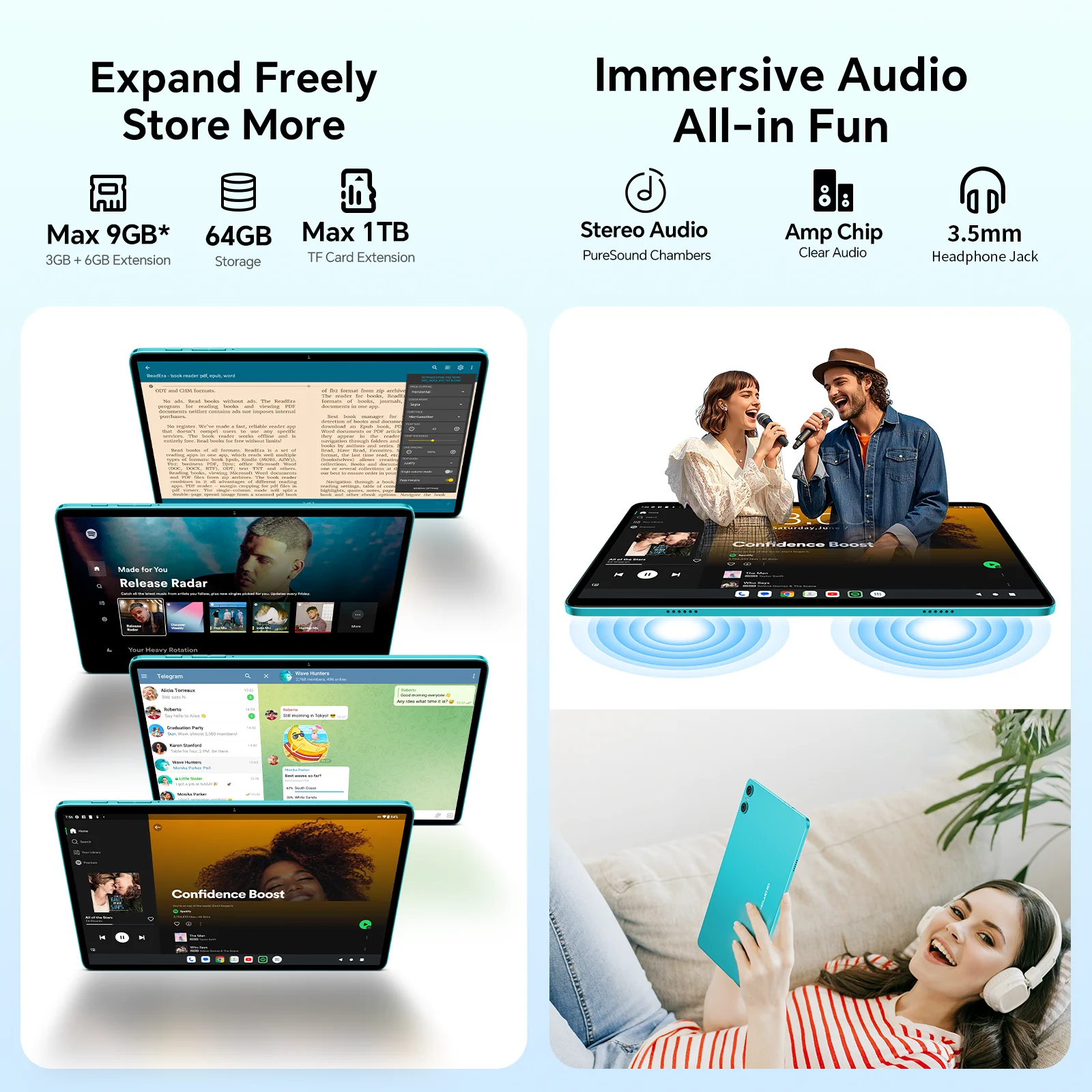 Teclast P33 Android 15タブレット 10.1インチ 1280x800 IPS A333 5