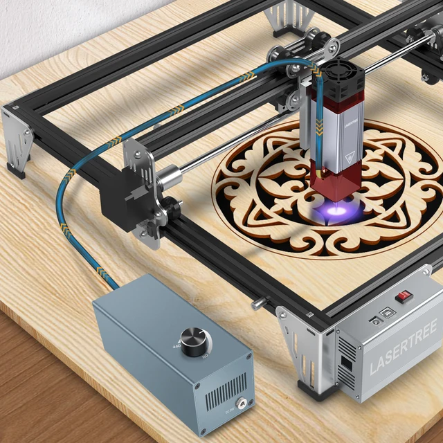 LASER TREE Laser Air Assist Compressor 15L/Min Air Pump for Remove Smoke and Dust for Laser Engraver Cutter Machine 2