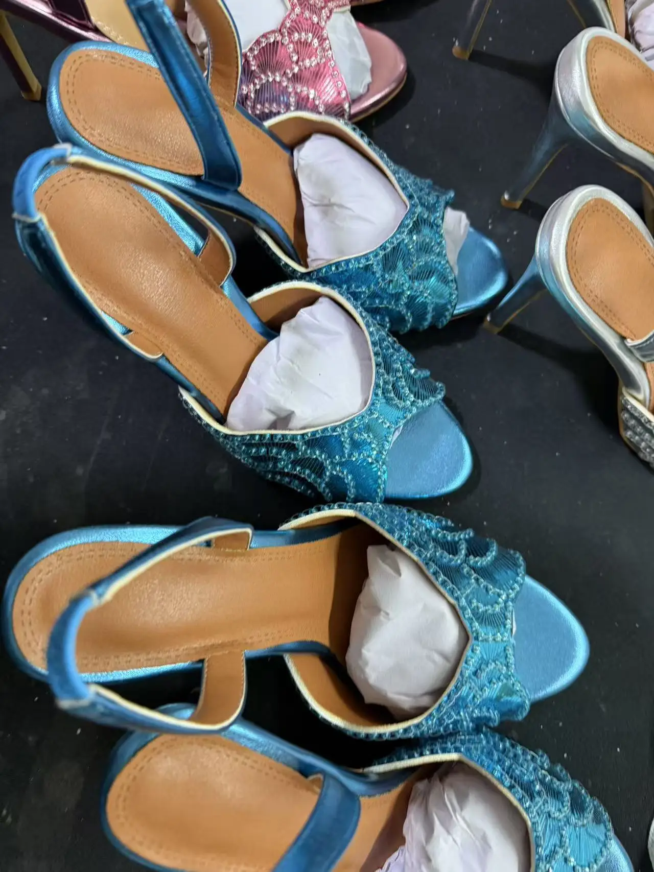2026 French Sequin High-heeled Sandals final view