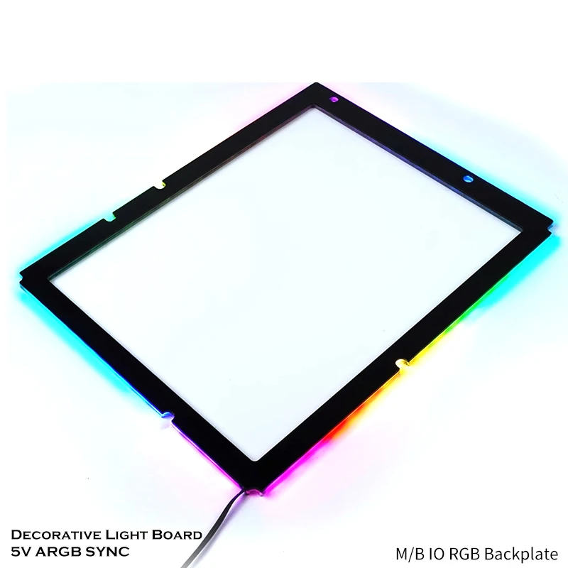 DIY Motherboard RGB Lighting Frame Backplate ATX MATX ITX M/B IO Backlight 5V 3Pin ARGB AURA SYNC for PC Cabinet Decoration