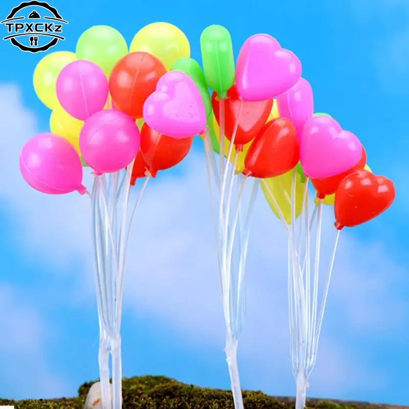 Simulation Colorful Balloons Miniatures Dolls Home Garden Decoration Plastic Micro Landscape Garden Decorations Christmas Gift