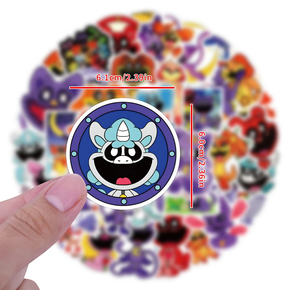 100 Adesivi Smiling Critters - Impermeabili, Per Laptop, Skateboard, Bottiglie, Design Carini