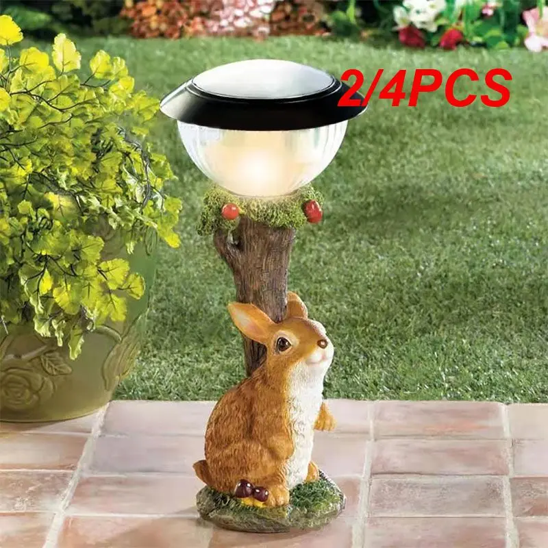 

2/4PCS Cat Dog Rabbit Creativity Solar Lamp Statue Window Animal Light Decoration Cat Climbing Decor Garden Home Room S0E5