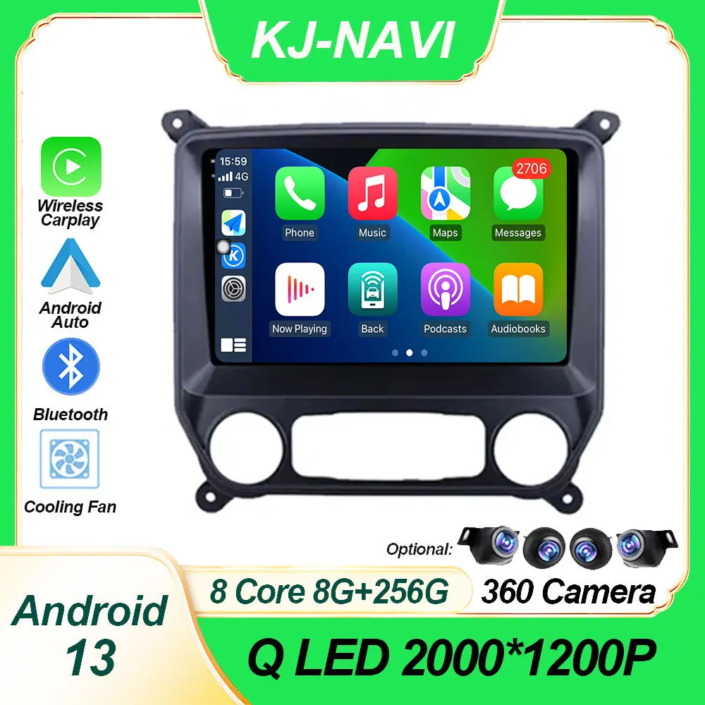 

Android 13 For Chevrolet Silverado 3 GMTK2 2014 - 2018 Car Radio Stereo GPS Navigation 4G LET Audio DSP Stereo Wireless Carplay