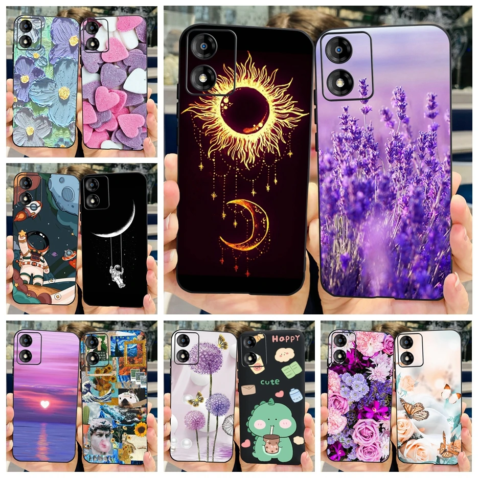 Custodia Con Fiori Per Motorola Moto E13 – Cover TPU Morbida Trasparente, Design Floreale, Antiurto - 4