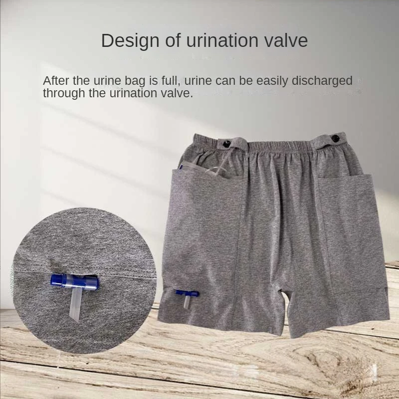 Convenient Post-surgery Care for Fistula Patients with Cotton Made Stoma Pants and Waist-side Urinary Drainage Bag 4
