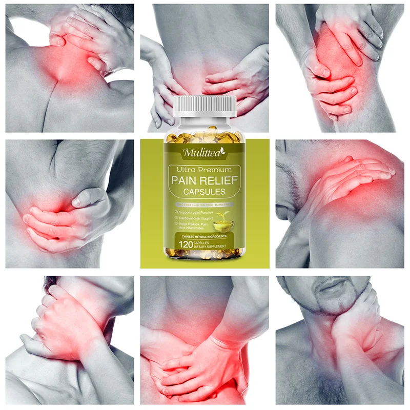 Mulittea Pain Relief Capsules for Joint Health Anti Inflammatory Knee Muscle Relieve Joint Pain Headaches