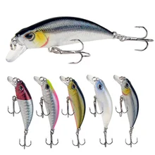 

1 Pcs 5.5cm 5g Artificial Hard Bait Minnow Fishing Lures Wobbler Crankbait Floating Treble Hook Bass Pike Swim Bait Pesca