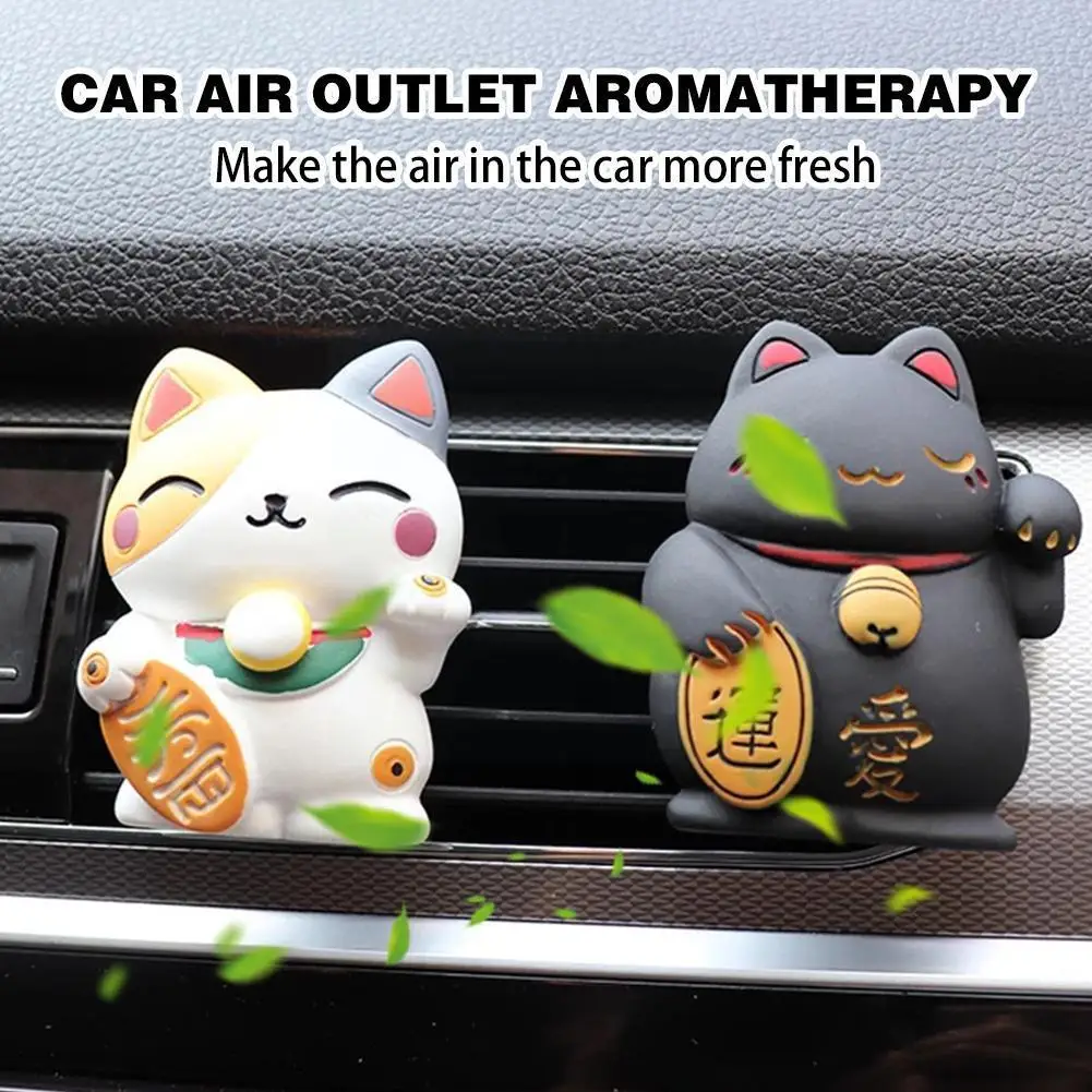 Освежитель воздуха Lucky Cat M5R5, автомобильный освежитель воздуха из смолы, с клипсой для вентиляционного отверстия, кондиционер для интерьера