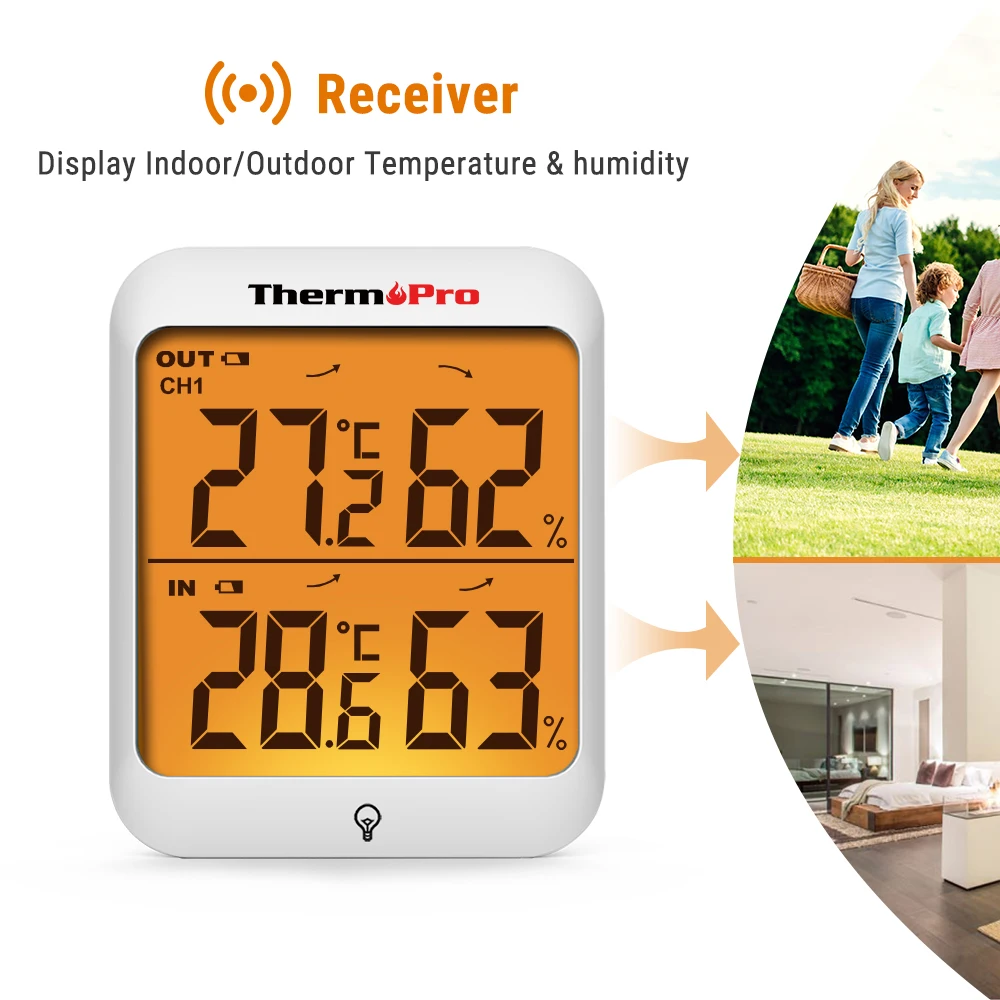 ThermoPro TP60C 60M Wireless Digital Indoor Outdoor Thermometer