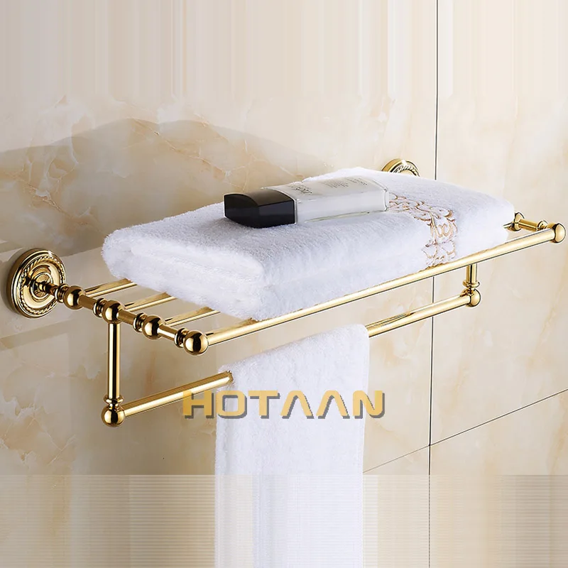 Sold Brass Bathroom Accessories Set Robe hook Paper Holder Towel Bar Towel Ring Gold Towel Rack HT-810900-T bathroom hardware set bathroom hardware accessories