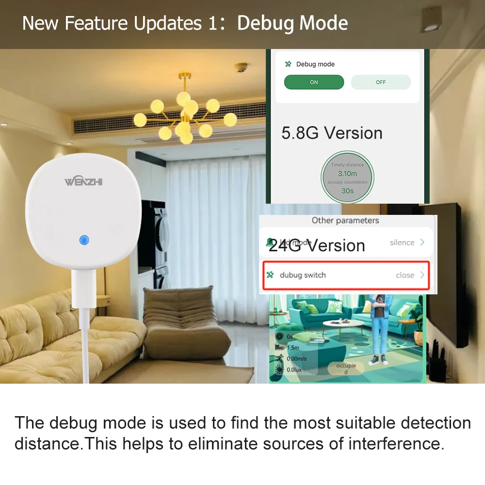 ZigBee/WiFi MmWave Human Presence Sensor Radar Movement Body Motion Detection With illuminance Tuya Smart Life Home Assistant human presence sensor
