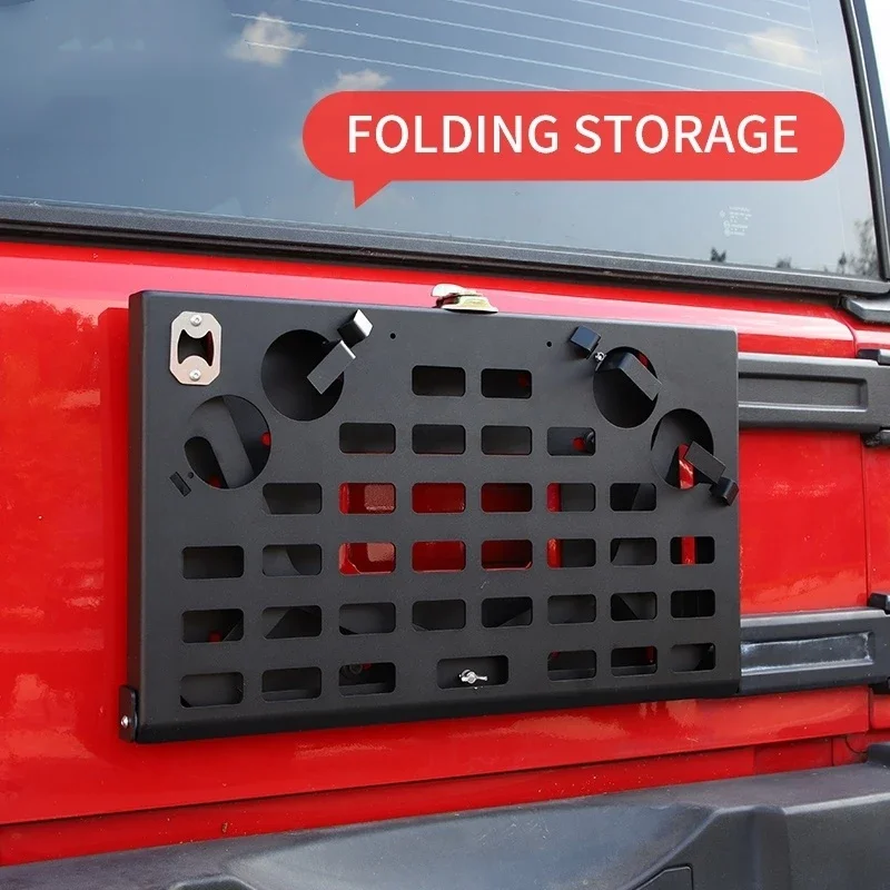 Portapacchi posteriori per Jeep Wrangler JL portellone posteriore per auto portellone accessori per Rack di stoccaggio per Jeep Wrangler JL 2018-2023