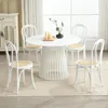 Vintage Dining Chairs Set of 2, Thonet Soild Wood Rattan Dining Room Chairs Armless French Country Kitchen Chairs for Wedding 5