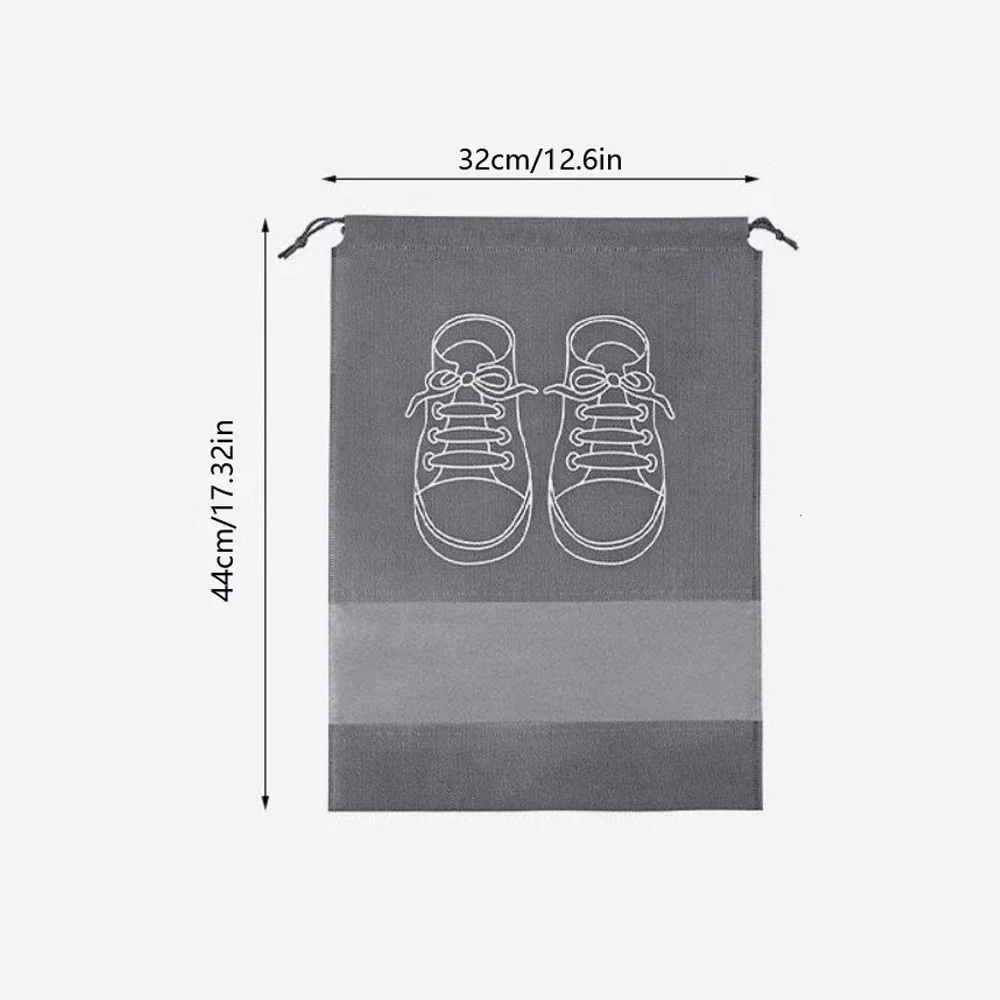 5PCS Bags Large Thickened Non-Woven Fabric Bag Dust-Proof Drawstring Shoe Travel Bag For Packing/Home 6