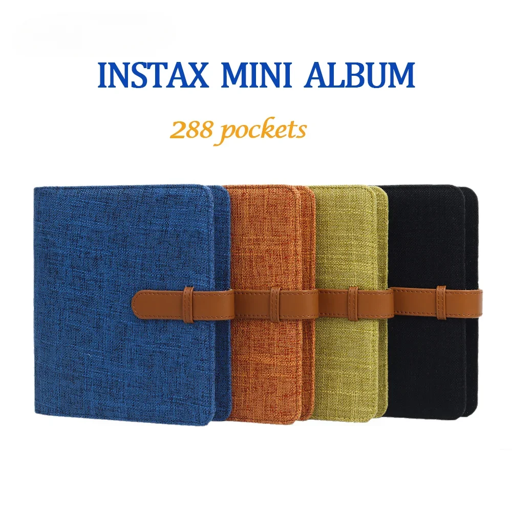 288 Pockets Cotton Linen Album Instax Mini Photo Album for Fujifilm Instant Mini12 11 40 70 90 99 Liplay Link Evo