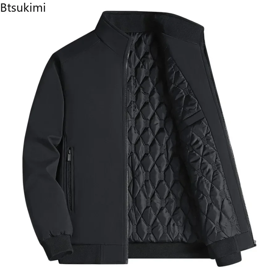 Autumn Winter Men Fleece Thick Parka Coat Jacket Fur Collar 8XL