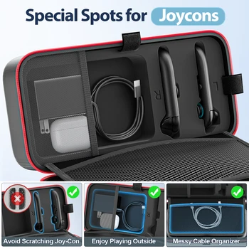 For Switch 2 & Switch Original & Switch OLED Large Storage Bag Anti-Scratch Waterproof Travel Carrying Case for N-Switch 2 2