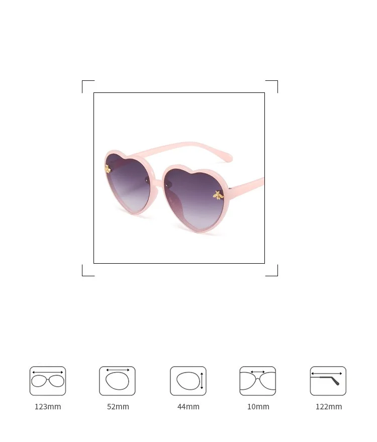 Children's Sunglasses Kids Transparent Colorful Bee Shaped Play Photo Eyewear