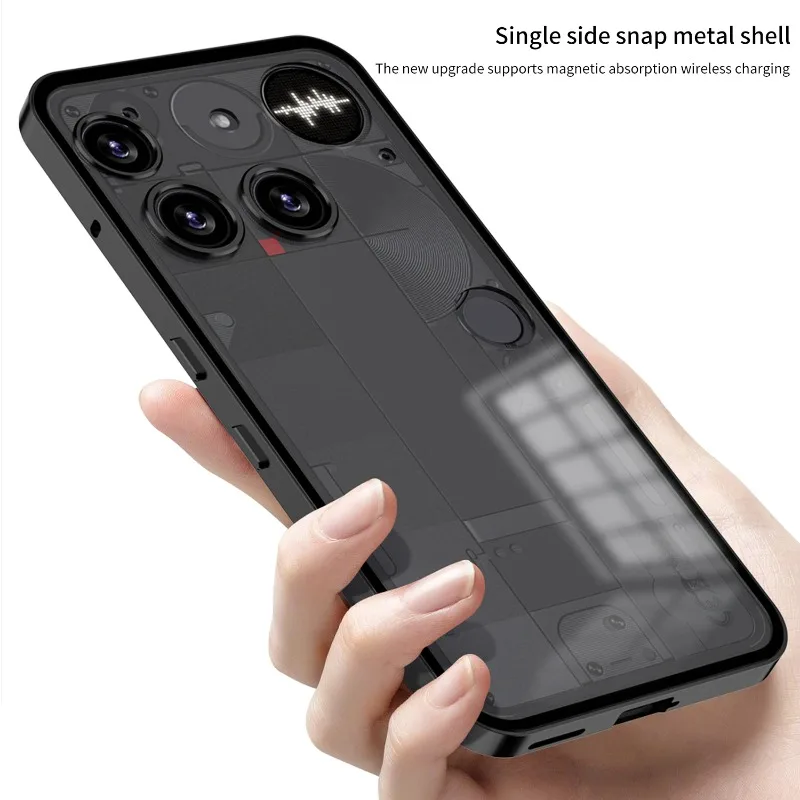 Alloy Metal Lens Protection Case with Transparent Tempered Glass - Shockproof Cover