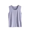 Kids Boys Girls Tank Tops Silk Summer Tops 2024 New Arrival Children Underwear Kids Singlets Pink Blue Solid Sleeveless T-shirts 2