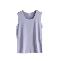 Kids Boys Girls Tank Tops Silk Summer Tops 2024 New Arrival Children Underwear Kids Singlets Pink Blue Solid Sleeveless T-shirts 2