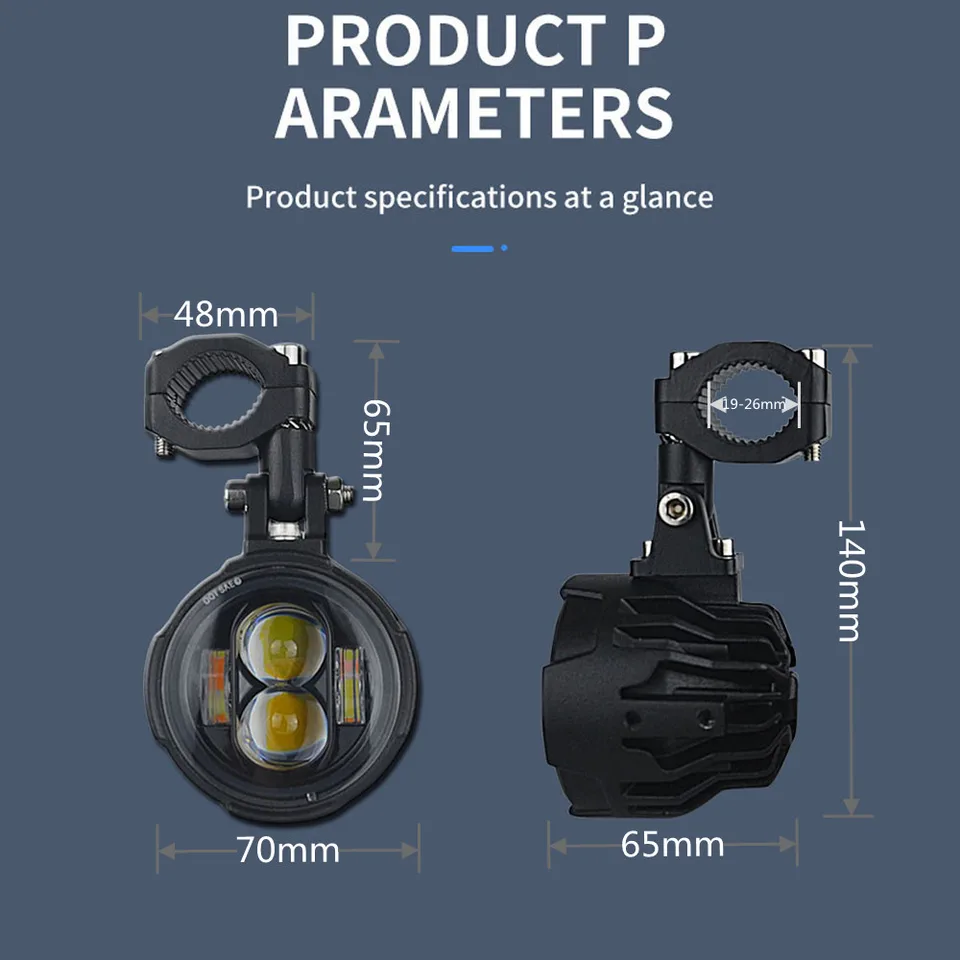 TEAUSA Motorfiets Spotlight Extra Lamp Mistlamp Fit for Bmw R1200GS Adv F800GS Fit for Yamaha MT07 MT09 Fit for CRF1000L afrika Twin (Size : Only light B TEAUSA Motorfiets Spotlight Extra Lamp Mistlamp Fit for Bmw R1200GS Adv F800GS Fit for Yamaha MT07 MT09 Fit for CRF1000L afrika Twin (Size : Only light B
