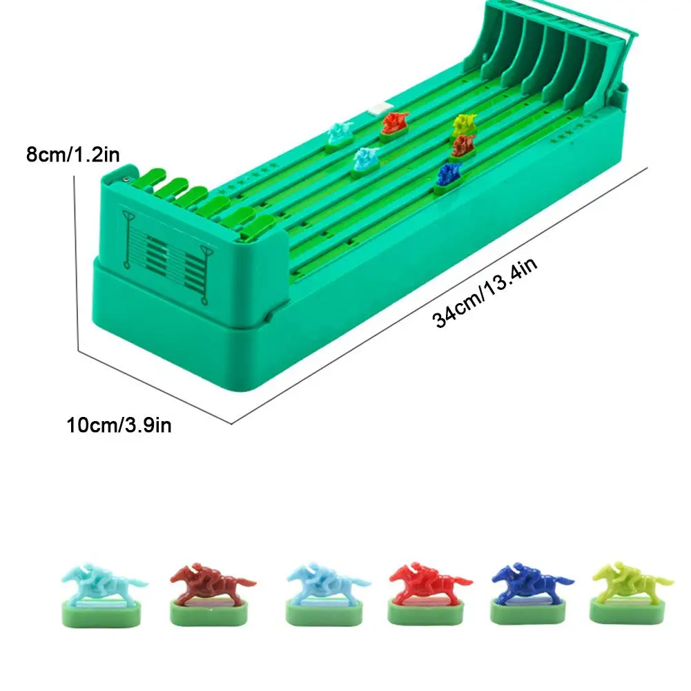Horse Race Board Game Electronic Desktop Game Battery Powered Horse Racing Machine Set Interactive Family Party Toy 6