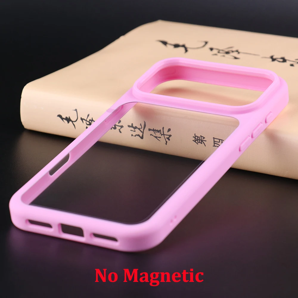 Transparent Shockproof Protective Phone Case - Ultra-Thin Clear Hard PC Back Cover