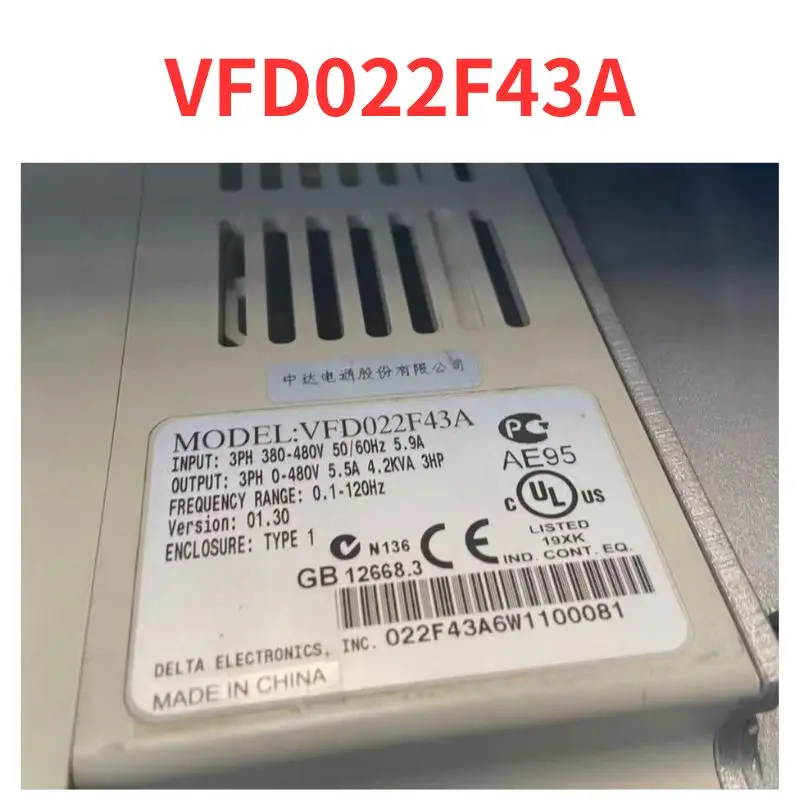 

90% новый проверенный преобразователь частоты VFD022F43A