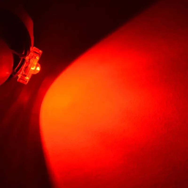 100 X LED 5mm Cupola Superflusso Rosso Piranha LED Insegna Luci - Foto 6