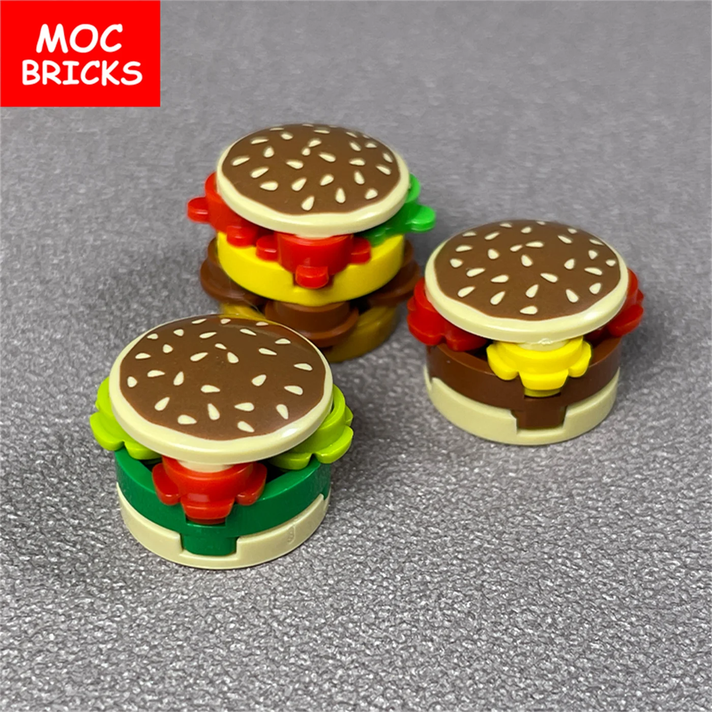 Building Blocks MOC Bricks Food Cookie Bone Pretzel Bagel Biscuits Waffle Chips Hot Dog Bread Pizza Milk Educational Kids Toys