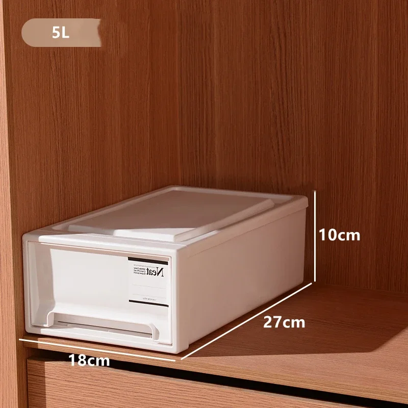 Ящик для зберігання в стилі шухляди Контейнер, який можна штабелювати Економія місця Органайзер для одягу великої місткості для багатоцільової коробки для зберігання