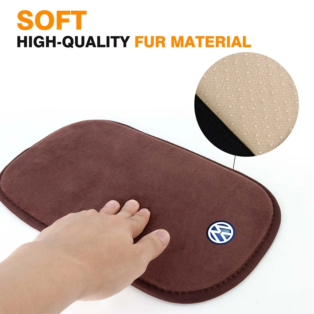 Armrest Pad Covers Car Universal Center Console Auto Seat Armrests Box Pads For Volkswagen VW Golf GTI Tiguan Passat B5 B6 B7 CC