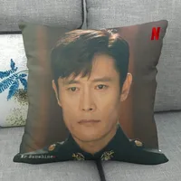 Custom Lee Byung Hun Pillowcase Wedding Decorative Cotton Linen Pillow Case For Home Pillow Cover 45X45(One Sides) 2