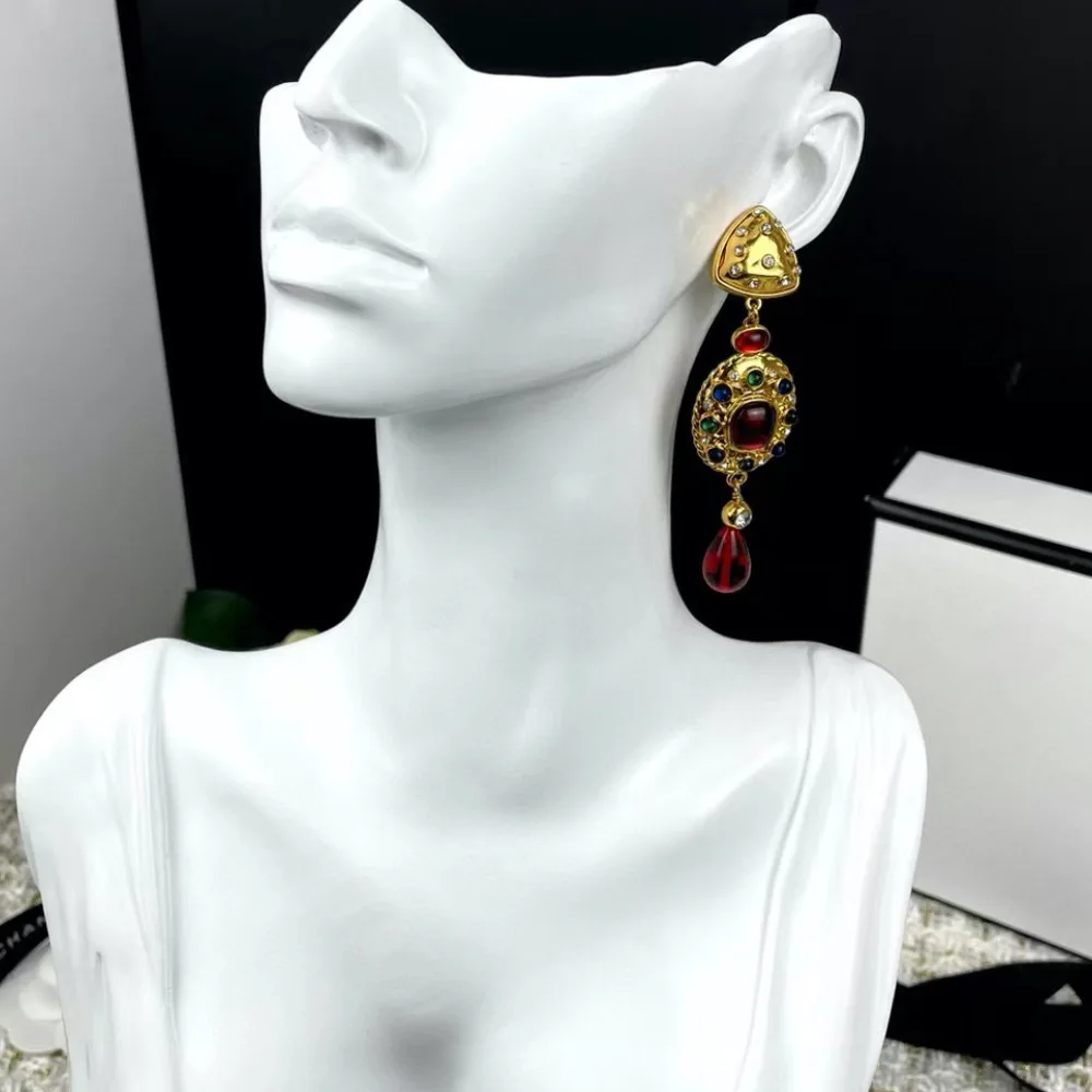 High Quality women's Jewelry Set. Top Medieval Jewelry, Original Designer Necklace. Red Gemstone Pearl Pendant Wedding Gift