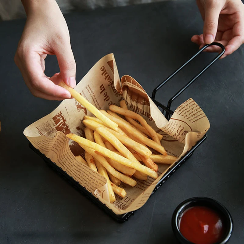 20PCS Oil-Proof Baking Paper Non Stick Food Wrapper Paper Bread Burger Fries Basket Pizza Baking Sandwiches Oil parchment baking paper