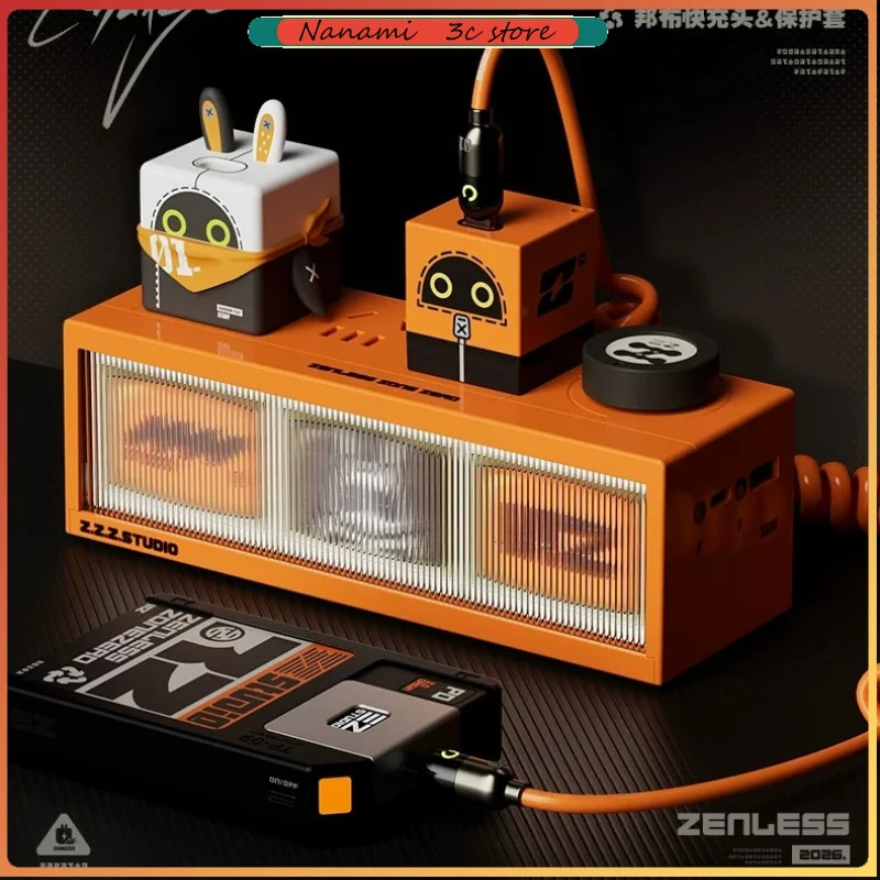 [] miHoYo Zenless Zone Zero 35W Bangboo 충전 헤드 TypeC 인터페이스 실리콘 충전 케이스 애니메이션 소품 코스프레 선물