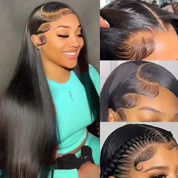 13x6 Hd Transparent Straight Hd Lace Frontal Wig 1