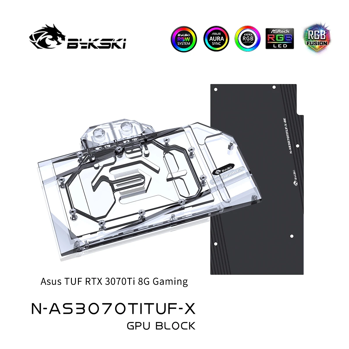 

Видеокарта Bykski, блок водяного охлаждения графического процессора для ASUS TUF RTX 3070 Ti 8G, игровой жидкий охладитель VGA 5 В/12 В, синхронизация