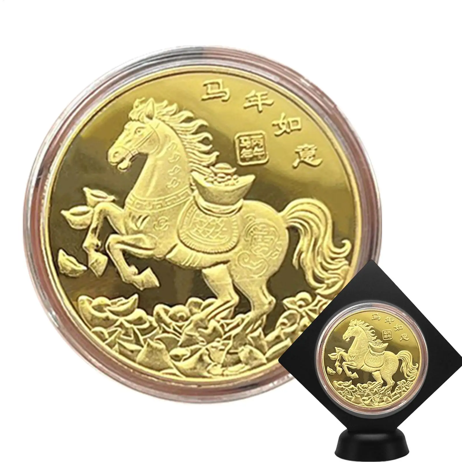 2026 Chinese New Year of Horse Golden Luck Coin Horse for Luck Decoration Coin Lucky Animal Horse Year Collectible Coin s