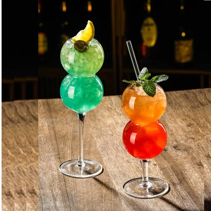 Cocktail Glass Goblet Bubble Ball Glass Juice Milk Water Cup Bar Party And Restaurant Drinkware