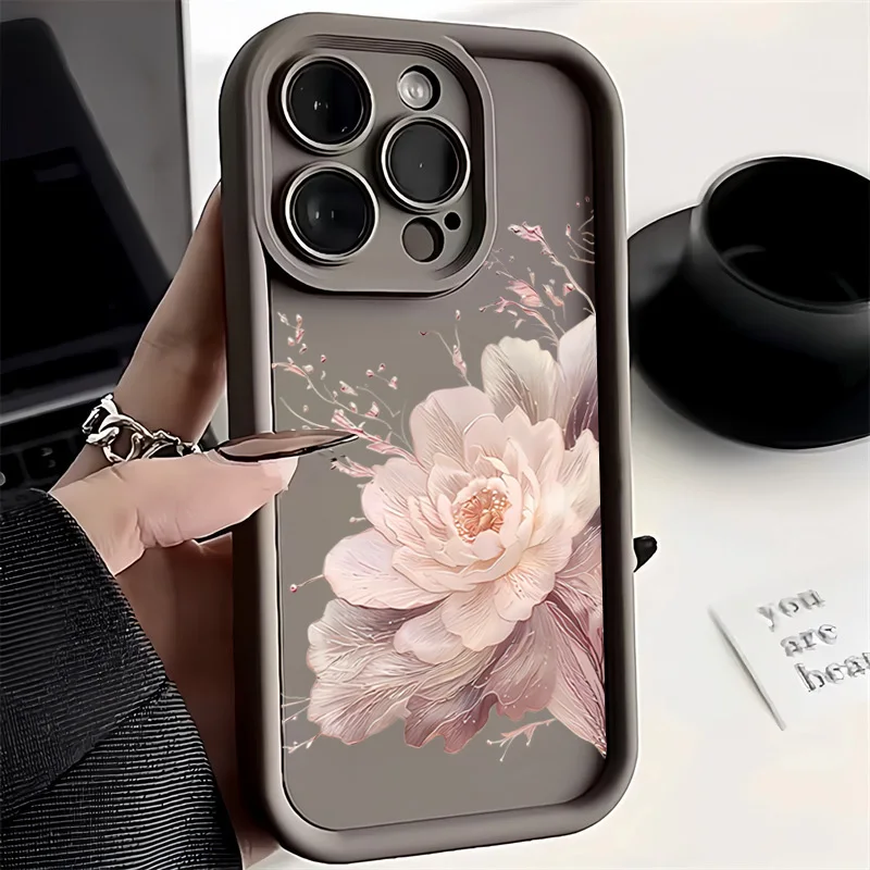Floral Silicone Phone Case - Beautiful Flower Design Cover
