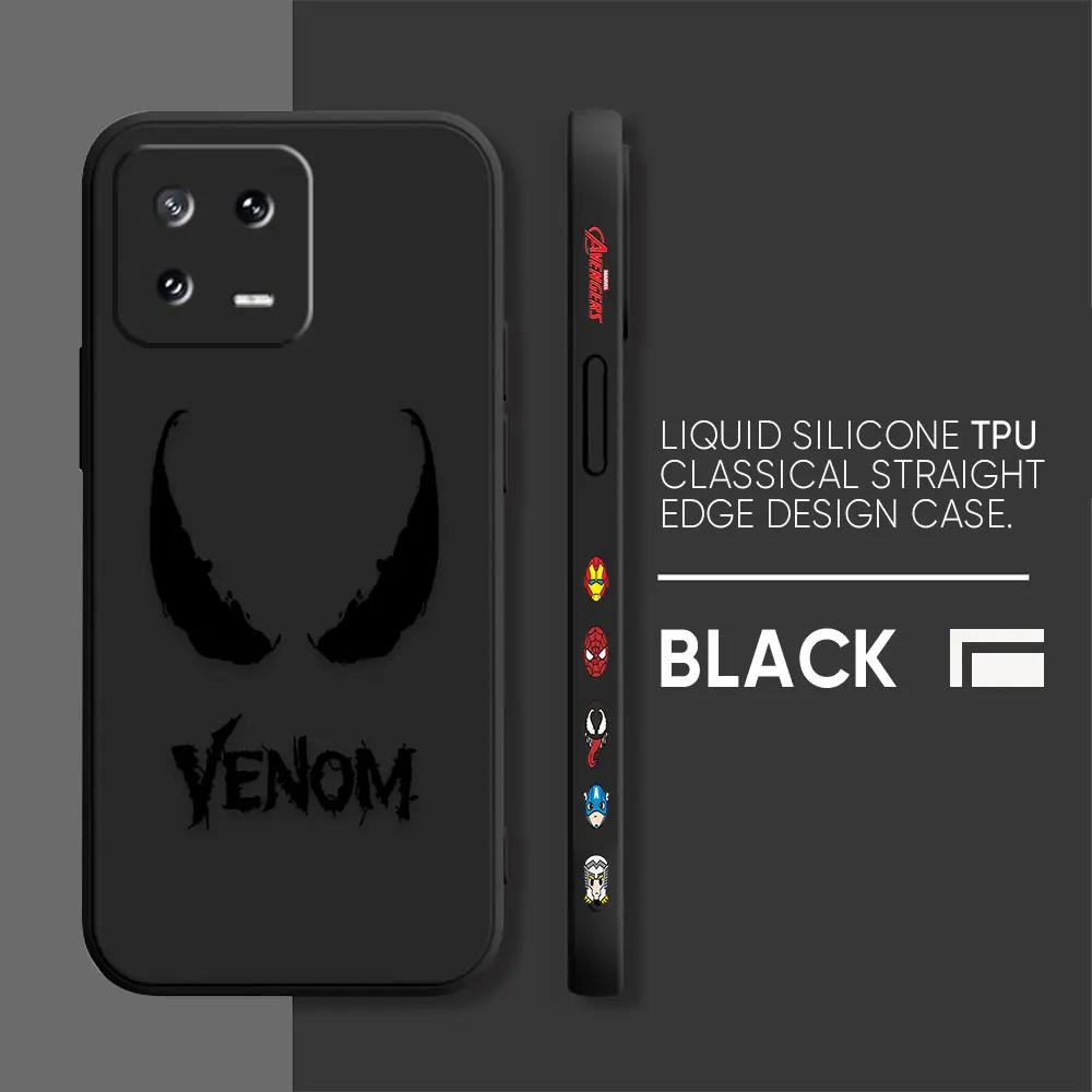 thumbnail image 1 of Funda de teléfono para Xiaomi POCO F3 F4 F5 M2 M3 M4 M5 X2 X3 X4 X5 GT Pro 4G 5G Capa Simple funda de silicona líquida Marvel Comics Venom, 1 of 5