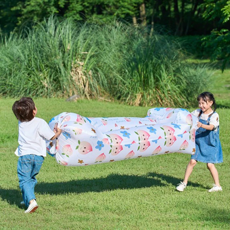 Omabeta Canapé Gonflable Chaise Longue Gonflable Portable Pliable En Fibre De Sport Camping