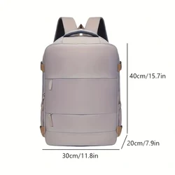Expandable Travel Backpack with Laptop Compartment (GRAY)