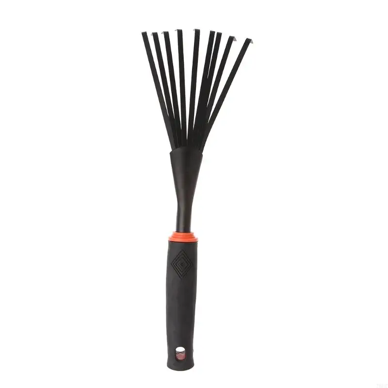 T8UC 1Pc Portable Mini 9 teeth Steel Rake For Home Garden Transplanting Tool
