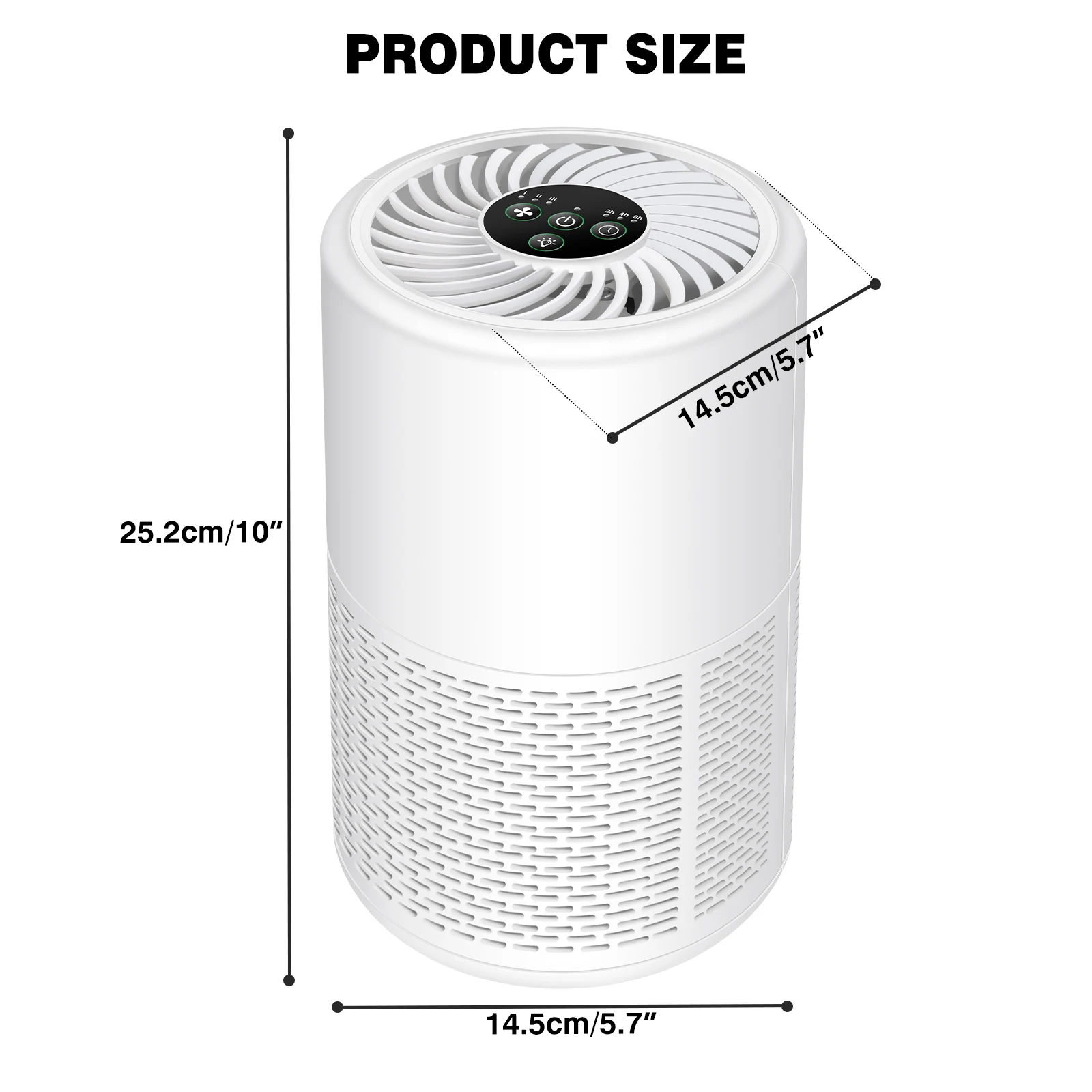 Air Purifier for Home Bedroom with H13 True HEPA Filter Air Cleaner Purification HEPA Air Purifier Smoke Odor For Pet Home 6